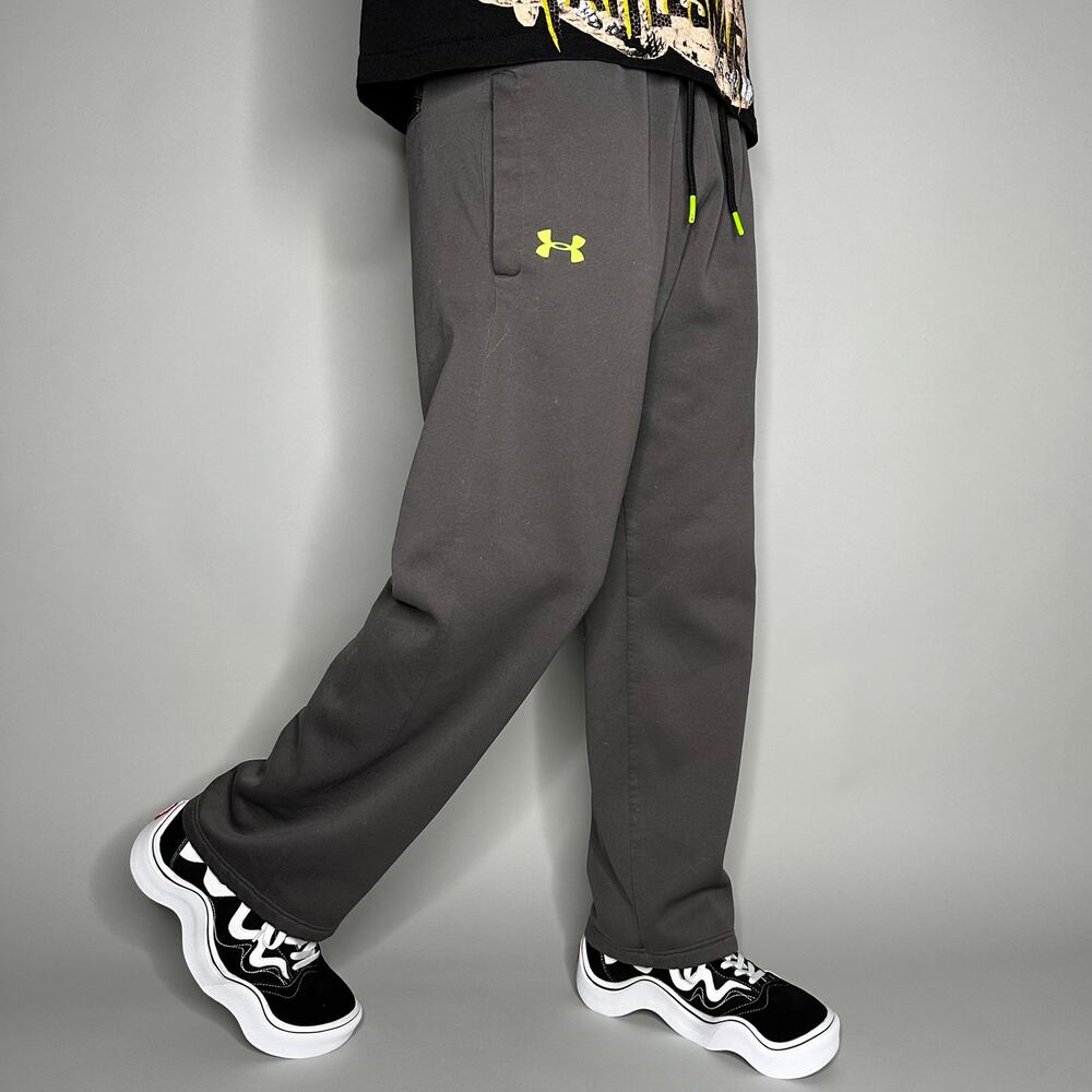 Vintage Y2K Under Armour Sweatpants Mens M Baggy Loose Fit Dark Grey Polyester